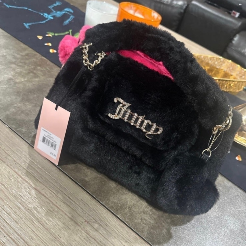 Black fluffy Juicy Couture Bag